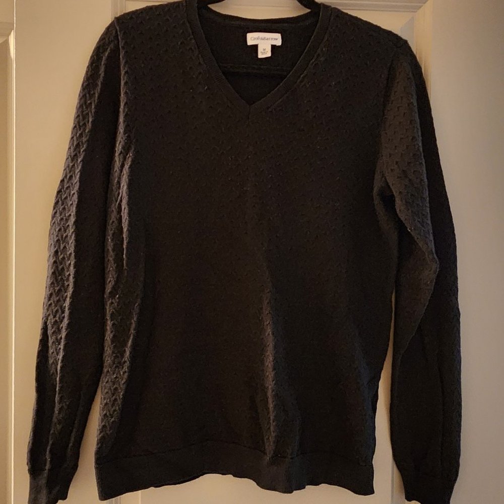 Croft and Barrow MEDIUM Black V- Neck Sweater